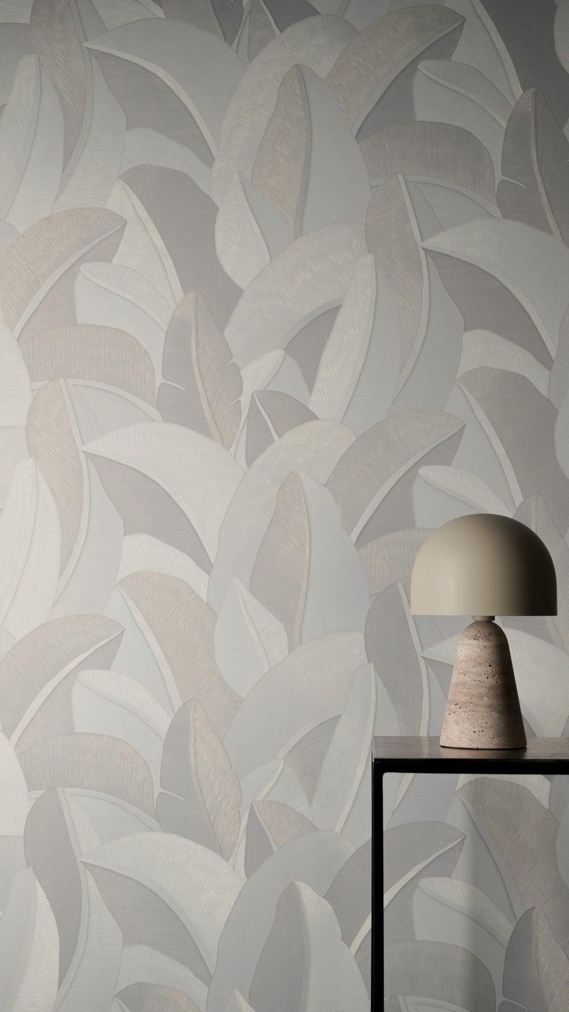 Livingwalls Vibes & Styles Isabelle - Golden Canopy Palmenblätter Creme - 10,05 m x 0,53 m