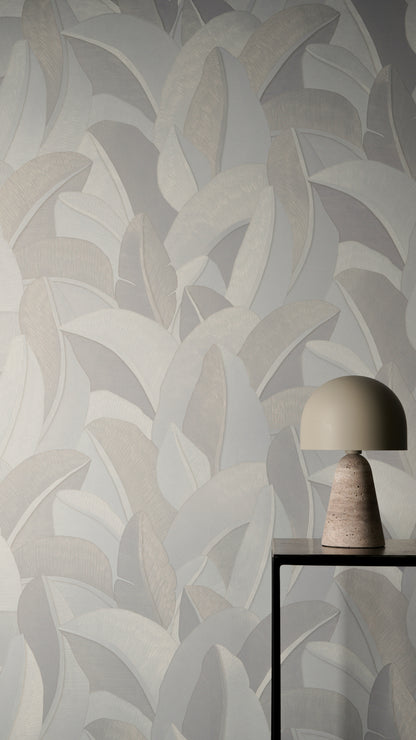 Livingwalls Vibes & Styles Isabelle - Golden Canopy Palmenblätter Creme - 10,05 m x 0,53 m