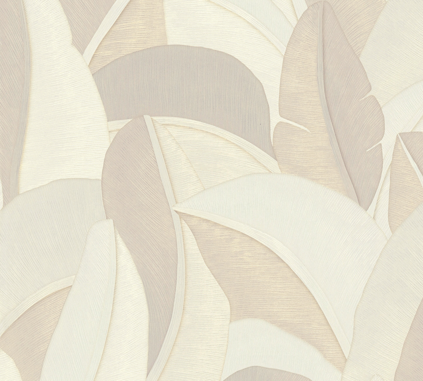 Livingwalls Vibes & Styles Isabelle - Golden Canopy Palmenblätter Creme - 10,05 m x 0,53 m