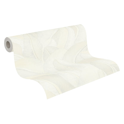 Livingwalls Vibes & Styles Isabelle - Golden Canopy Palmenblätter Weiß - 10,05 m x 0,53 m
