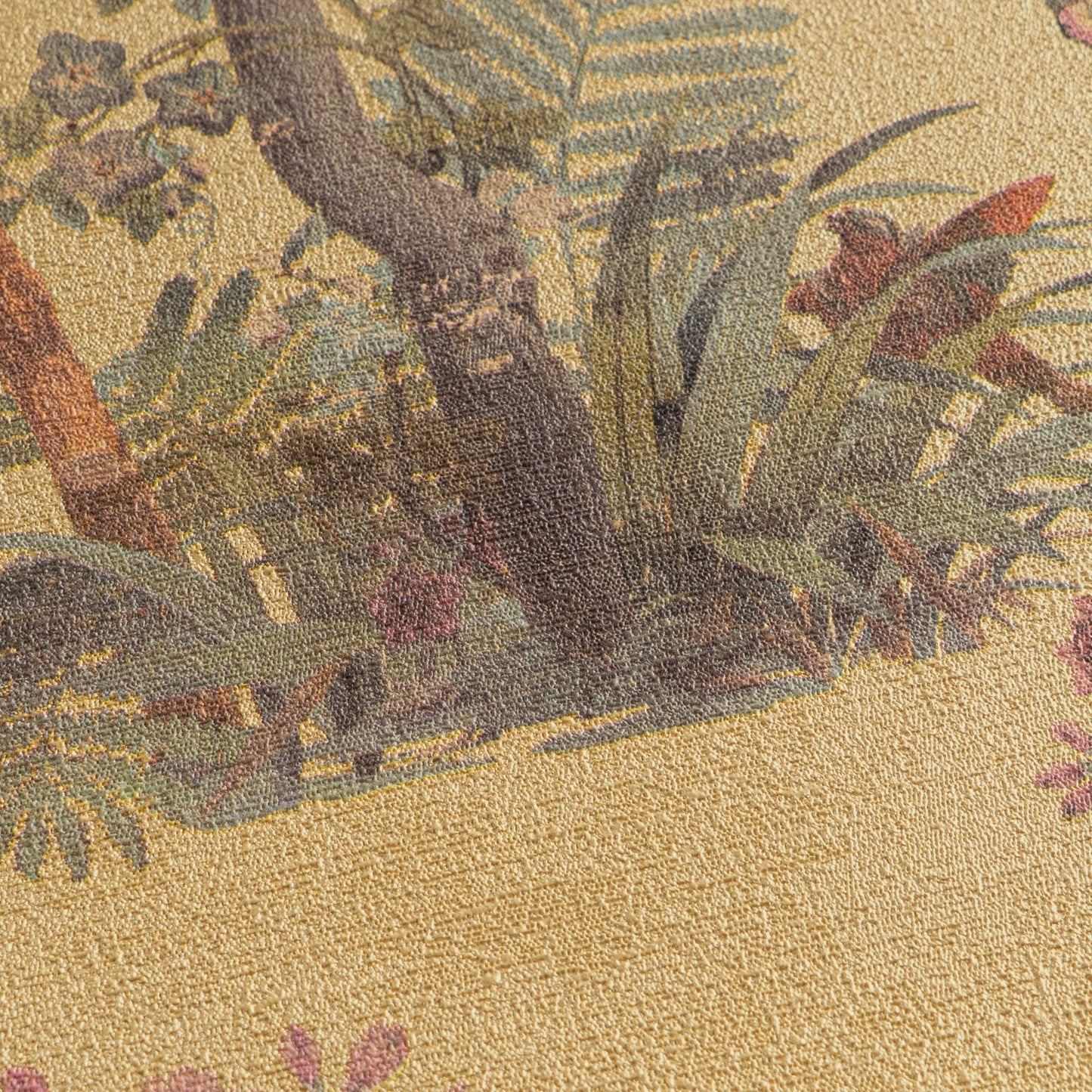 Mustertapete Flora & Fauna Ocker-Bunt - 10,05 m x 0,53 m