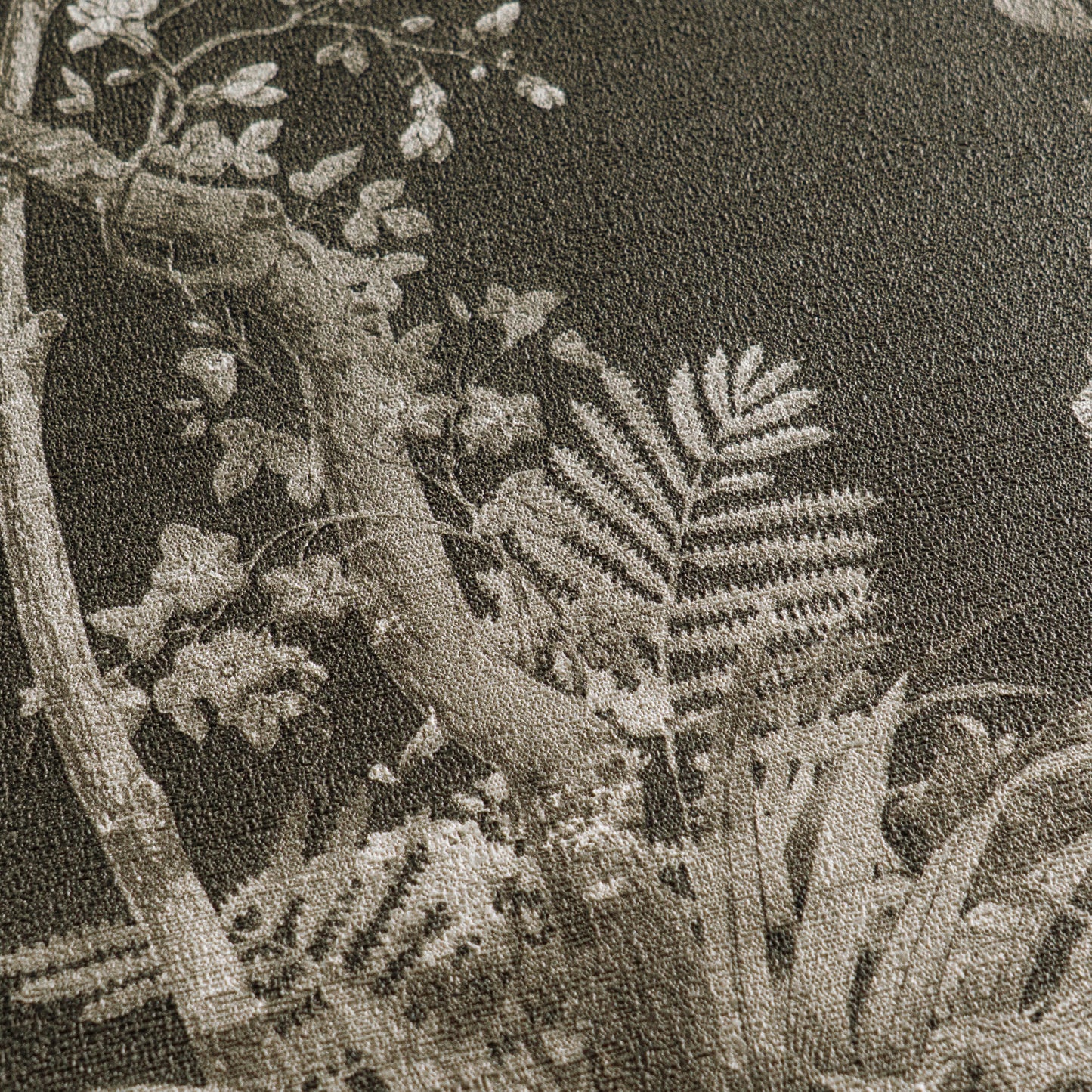 Mustertapete Flora & Fauna Schwarz-Grau - 10,05 m x 0,53 m