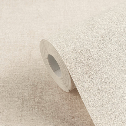 Mustertapete Leinenoptik Beige Zeitlos - 10,05 m x 0,53 m