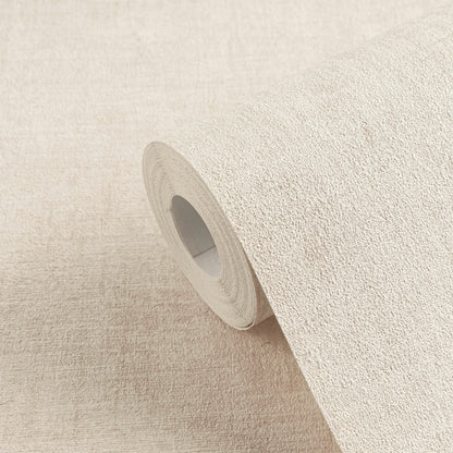 Mustertapete Leinenoptik Beige Zeitlos - 10,05 m x 0,53 m