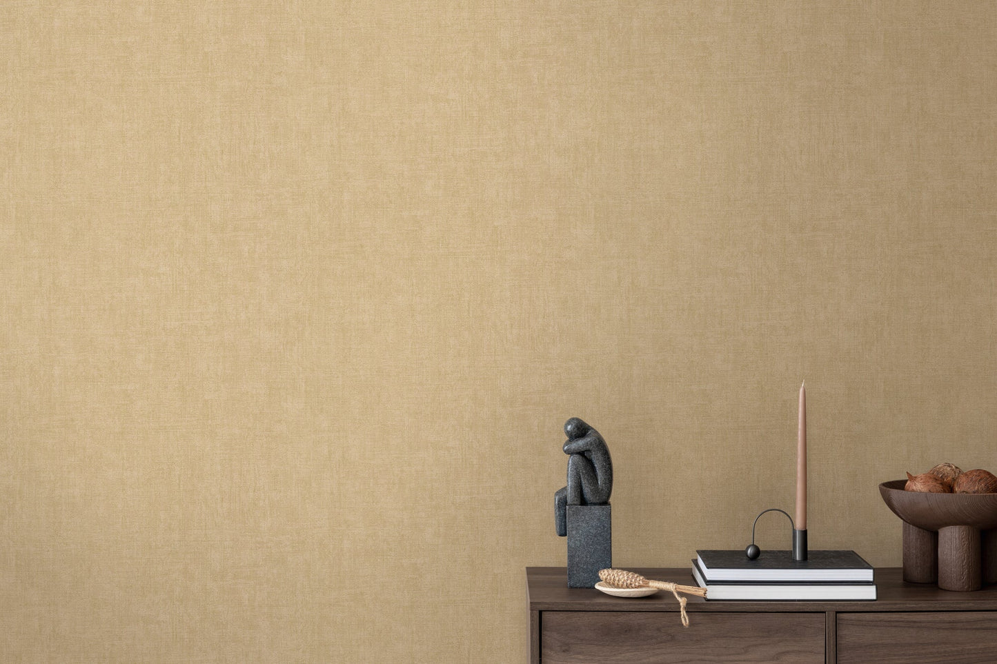 Mustertapete Leinenoptik Beige Soft - 10,05 m x 0,53 m