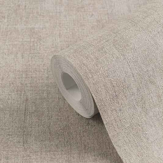Strukturtapete Leinenoptik Taupe Elegant - 10,05 m x 0,53 m
