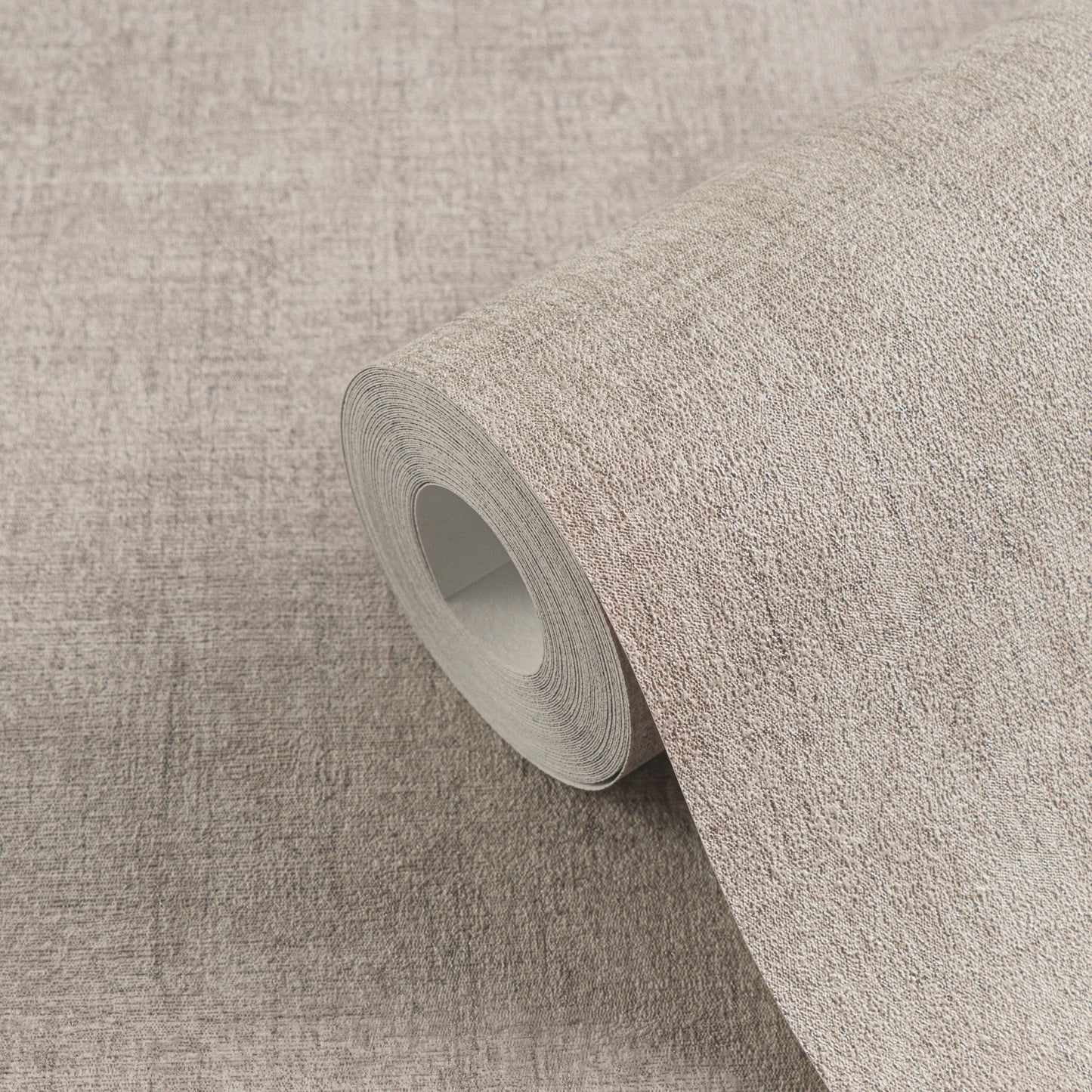 Mustertapete Leinenoptik Taupe Elegant - 10,05 m x 0,53 m