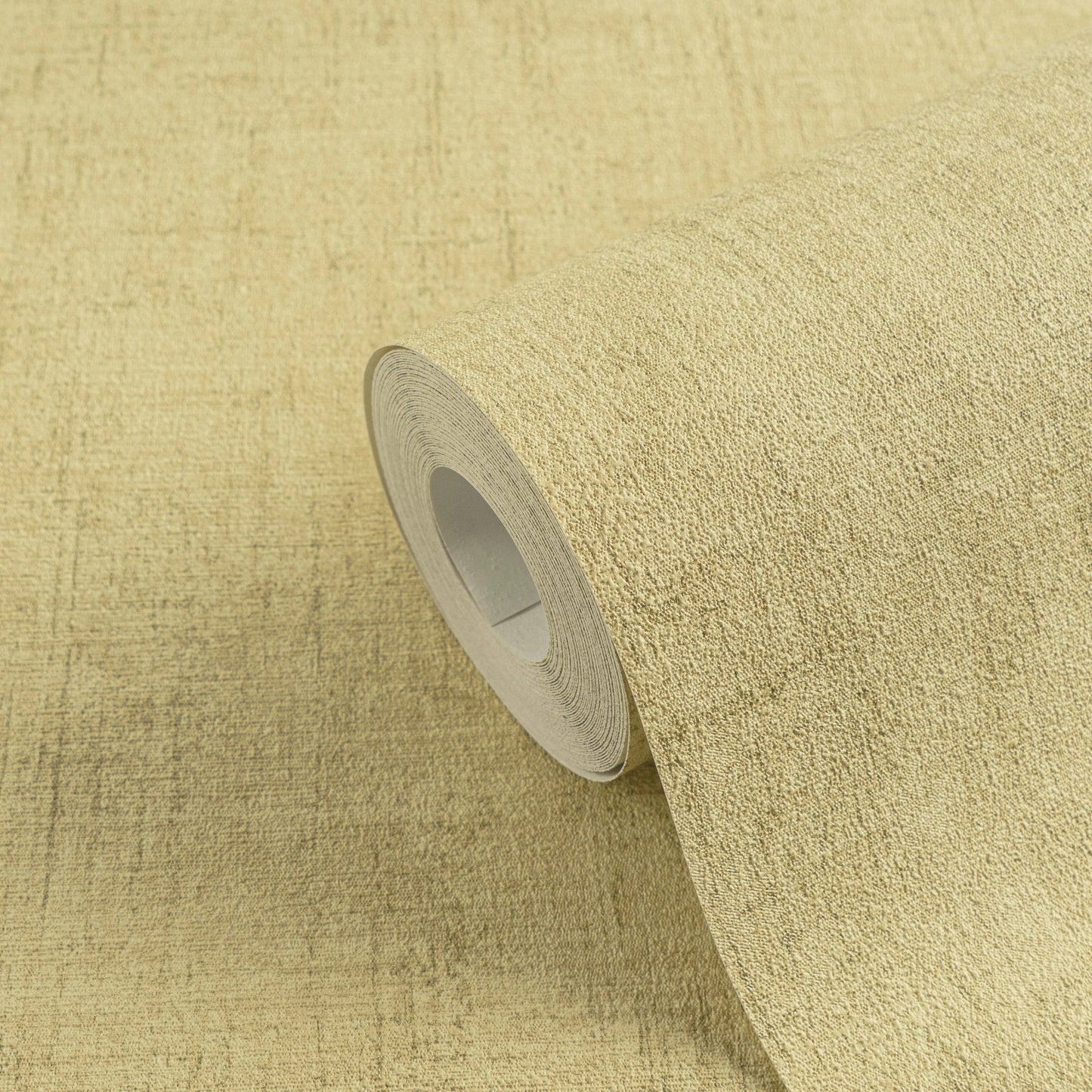 Mustertapete Leinenoptik Goldbeige Elegant - 10,05 m x 0,53 m