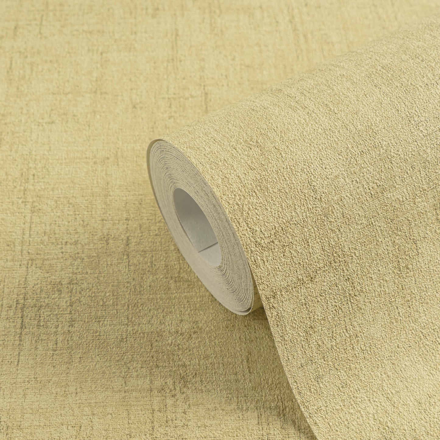 Mustertapete Leinenoptik Goldbeige Elegant - 10,05 m x 0,53 m