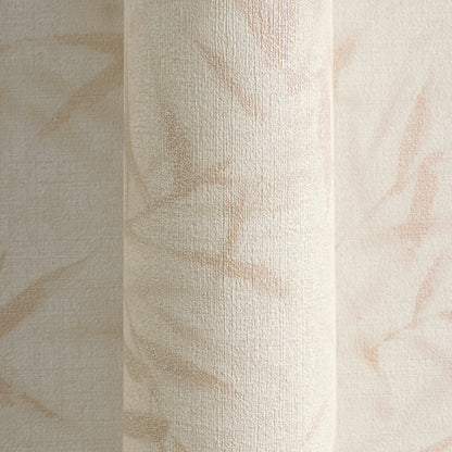 Mustertapete Bambusblätter Pastellrosa - 10,05 m x 0,53 m