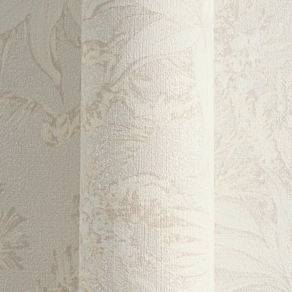 Mustertapete Tropische Flora Beige-Grau - 10,05 m x 0,53 m