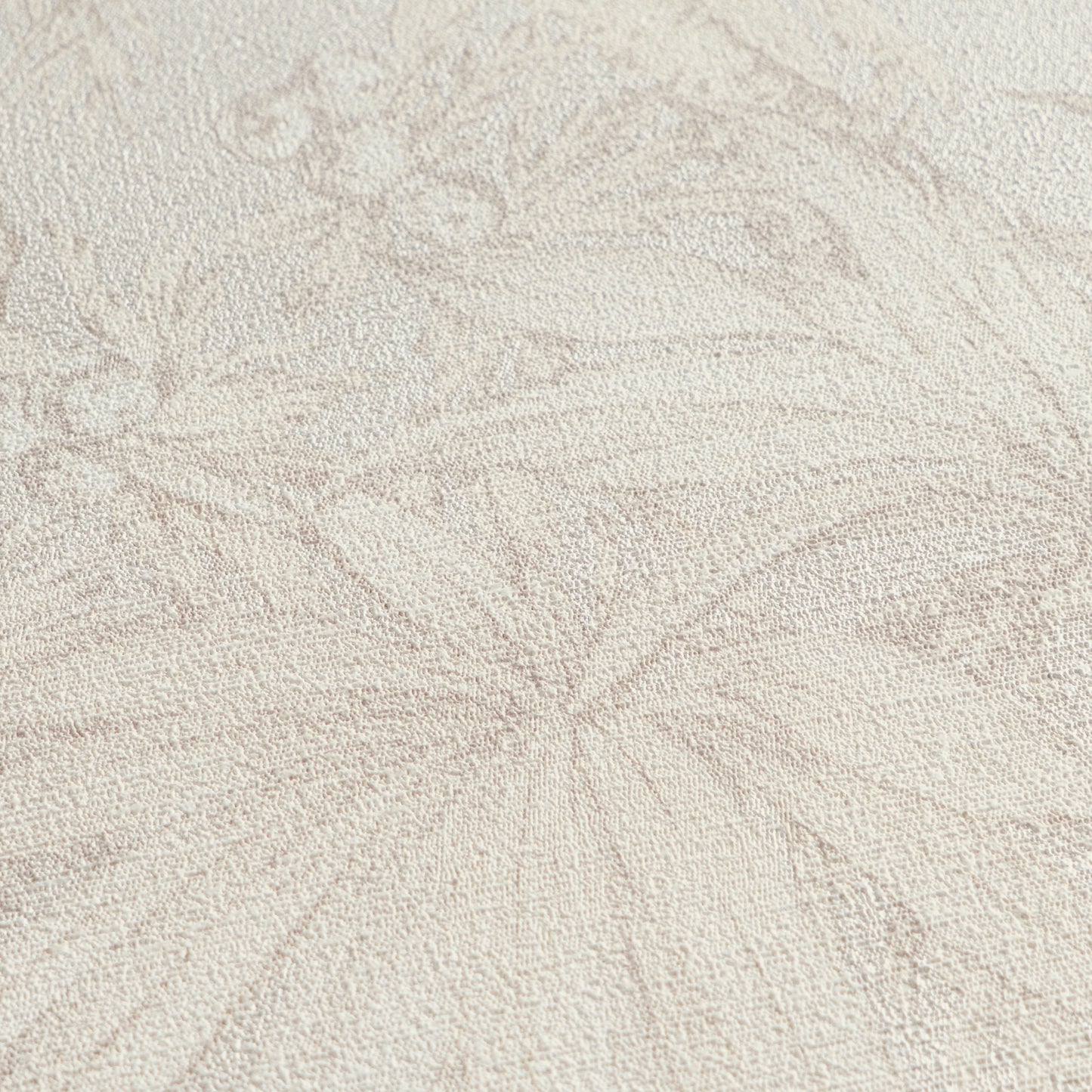 Mustertapete Tropische Flora Beige-Grau - 10,05 m x 0,53 m