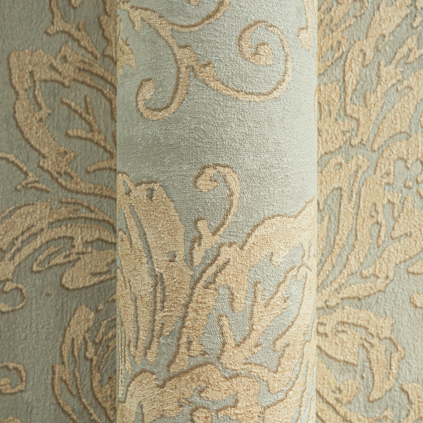 Mustertapete Barock-Ornament Salbeigold - 10,05 m x 0,53 m