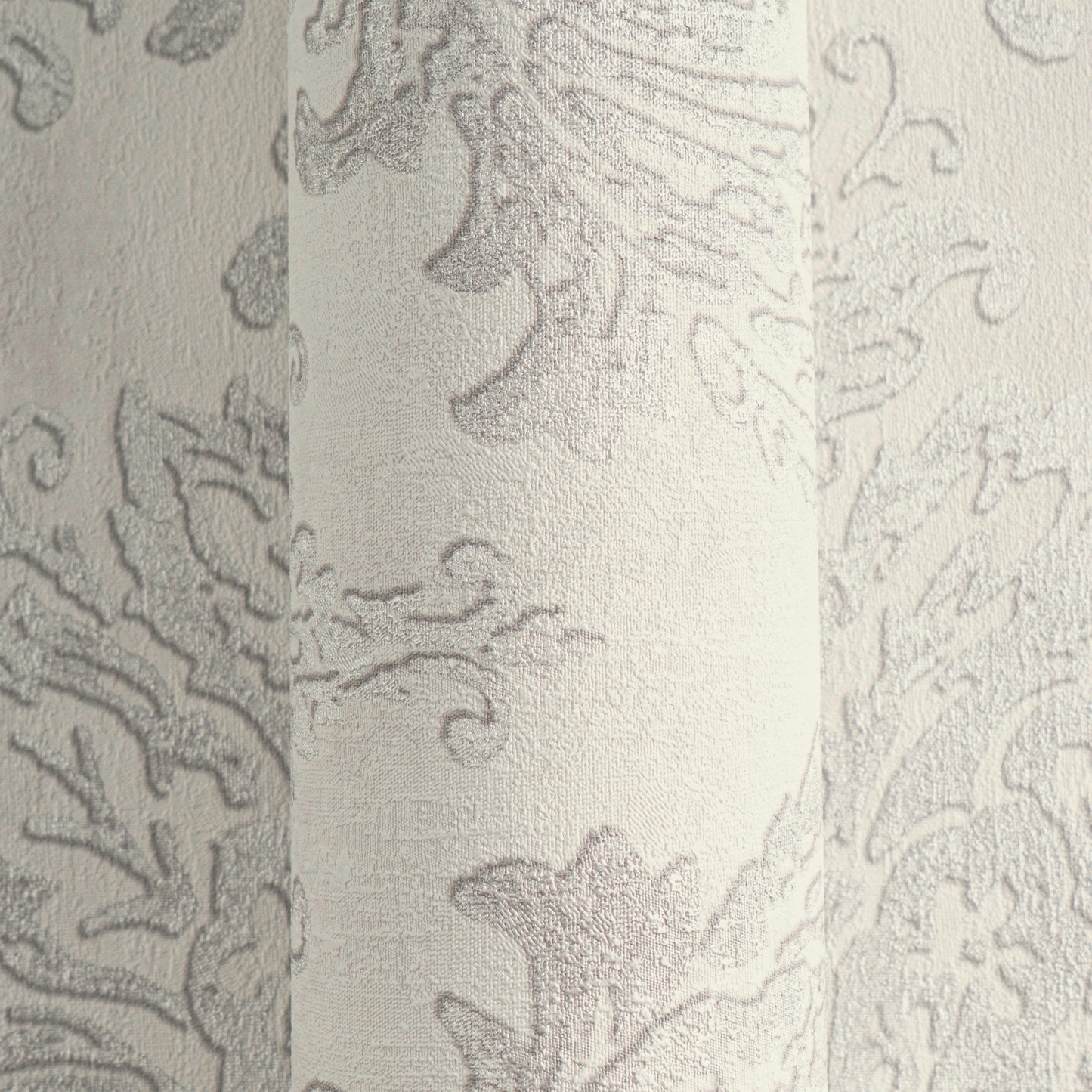 Mustertapete Barock-Ornament Cremeweiß - 10,05 m x 0,53 m