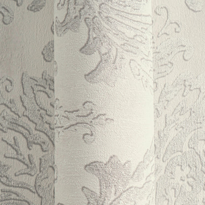 Mustertapete Barock-Ornament Cremeweiß - 10,05 m x 0,53 m