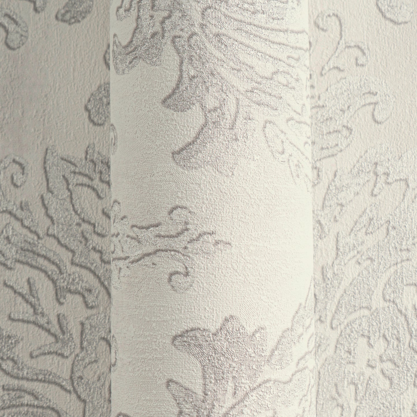 Mustertapete Barock-Ornament Cremeweiß - 10,05 m x 0,53 m