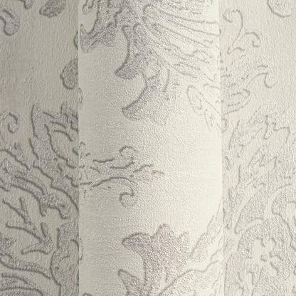 Mustertapete Barock-Ornament Cremeweiß - 10,05 m x 0,53 m