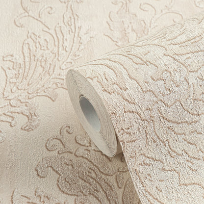 Mustertapete Barock-Ornament Champagner - 10,05 m x 0,53 m