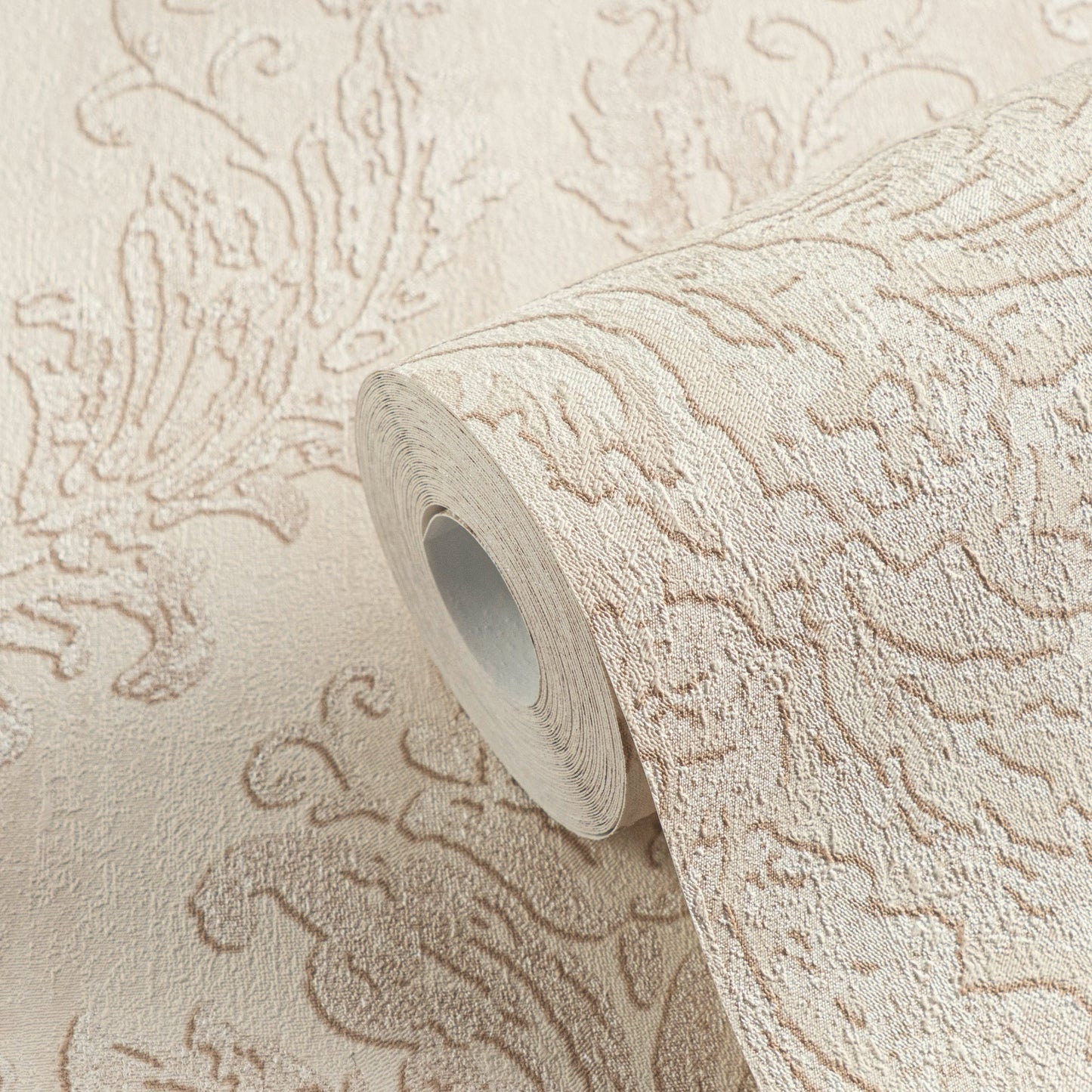 Mustertapete Barock-Ornament Champagner - 10,05 m x 0,53 m