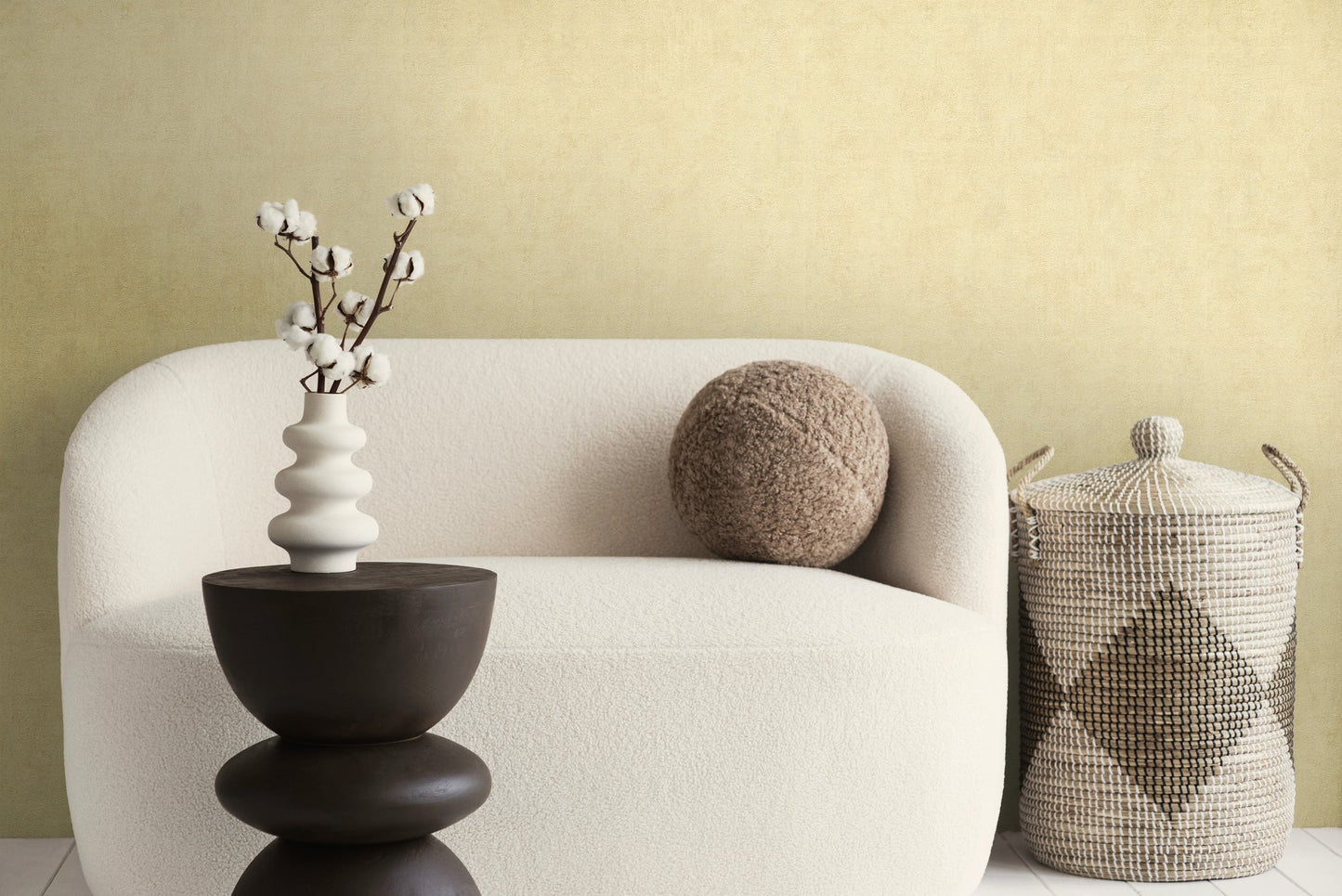 Mustertapete Verputz Beige - 10,05 m x 0,53 m