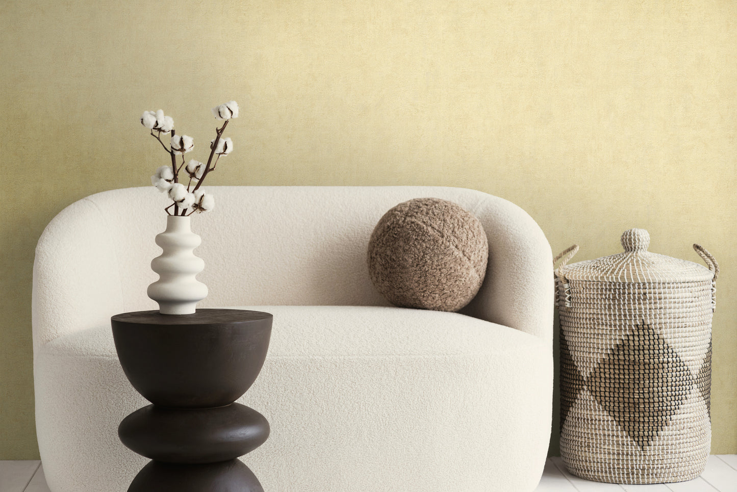 Mustertapete Verputz Beige - 10,05 m x 0,53 m