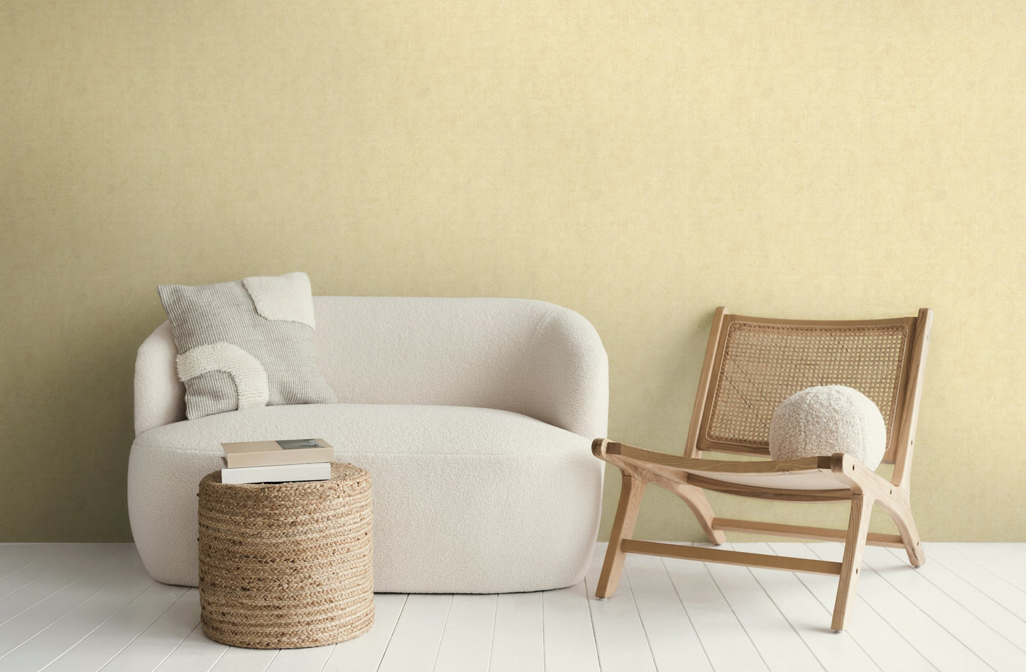 Mustertapete Verputz Beige - 10,05 m x 0,53 m