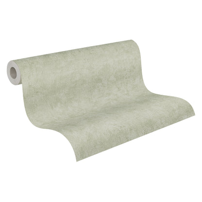 Mustertapete Verputzoptik Salbei - 10,05 m x 0,53 m