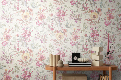 Livingwalls CosmoLiving Petal Poetry-Unfold Blüten Weiß - 10,05 m x 0,53 m