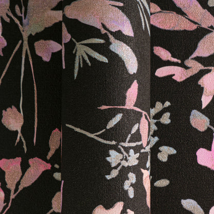 Livingwalls CosmoLiving Petal Poetry-Unfold Blüten Schwarz - 10,05 m x 0,53 m