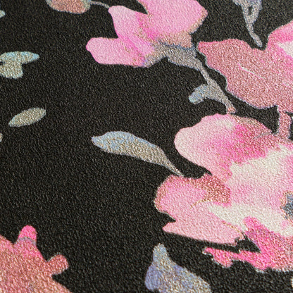 CosmoLiving Petal Poetry-Unfold Schwarz 10,05 m x 0,53 m