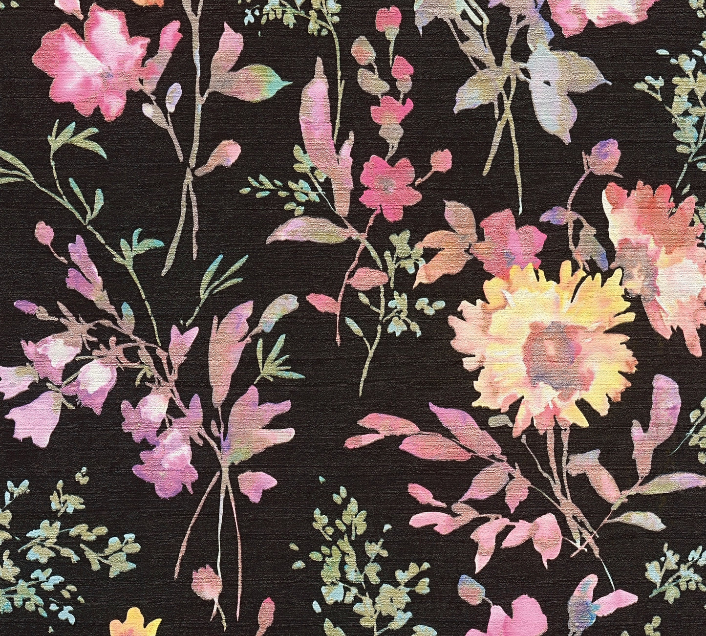Livingwalls CosmoLiving Petal Poetry-Unfold Blüten Schwarz - 10,05 m x 0,53 m