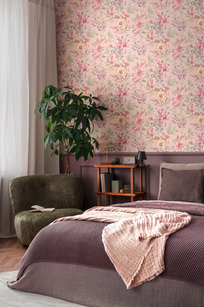 Livingwalls CosmoLiving Petal Poetry-Unfold Blüten Rosa - 10,05 m x 0,53 m
