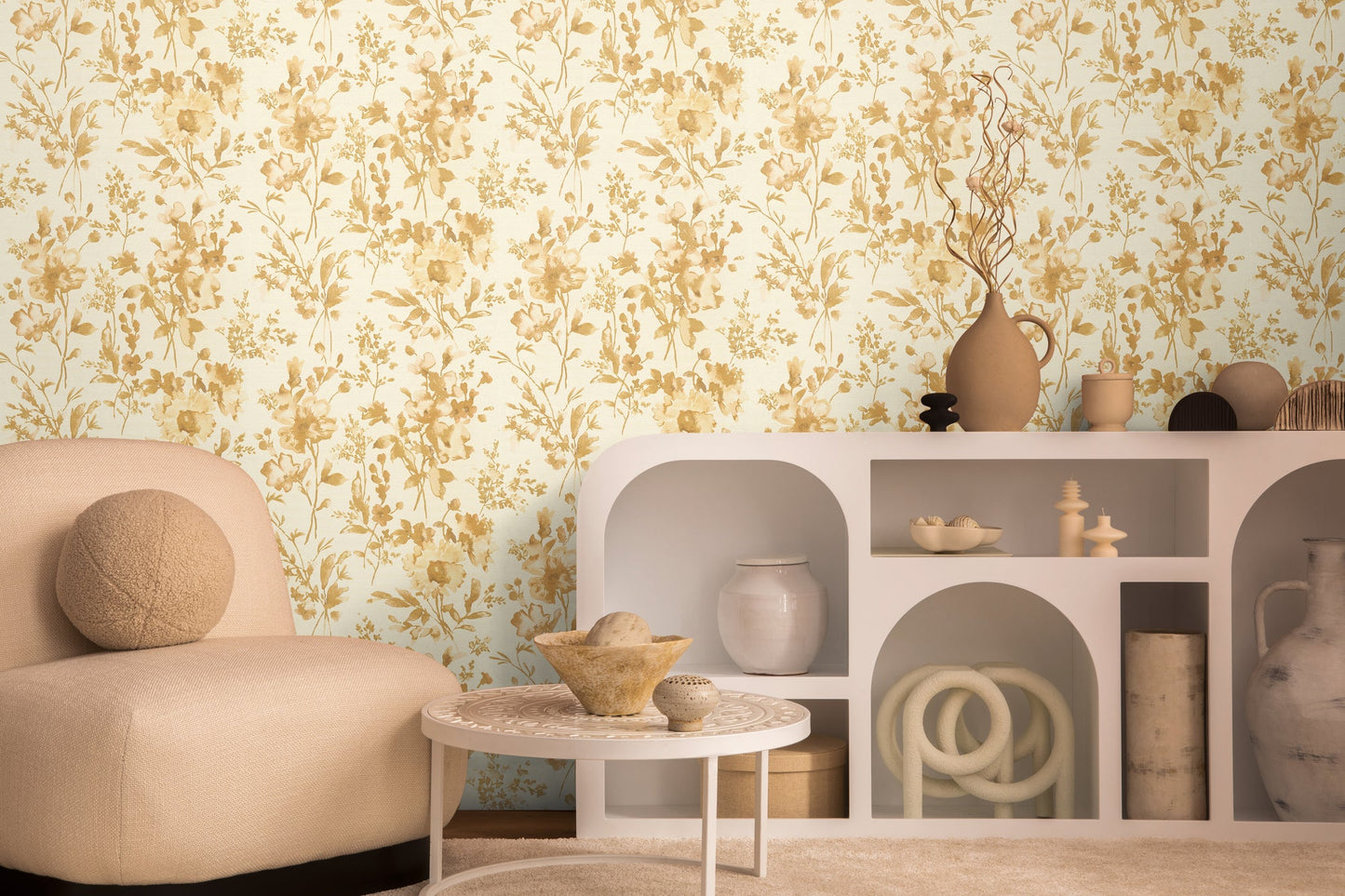 CosmoLiving Petal Poetry-Unfold Gold 10,05 m x 0,53 m