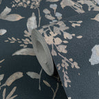 CosmoLiving Petal Poetry-Unfold Blau Metallic 10,05 m x 0,53 m