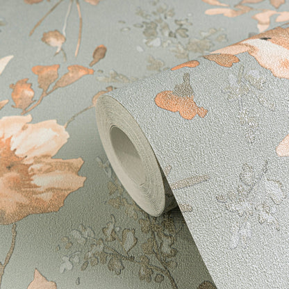CosmoLiving Petal Poetry-Unfold Blau 10,05 m x 0,53 m