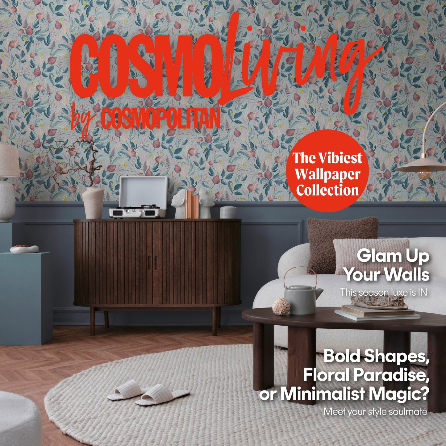 CosmoLiving Still Bloom-Poetry Blau 10,05 m x 0,53 m