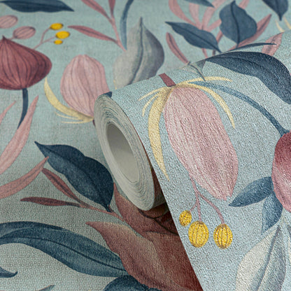 CosmoLiving Still Bloom-Poetry Blau 10,05 m x 0,53 m