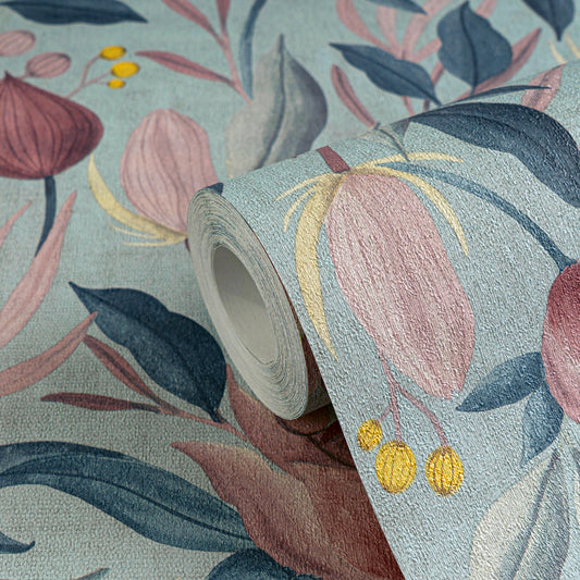 CosmoLiving Still Bloom-Poetry Blau 10,05 m x 0,53 m