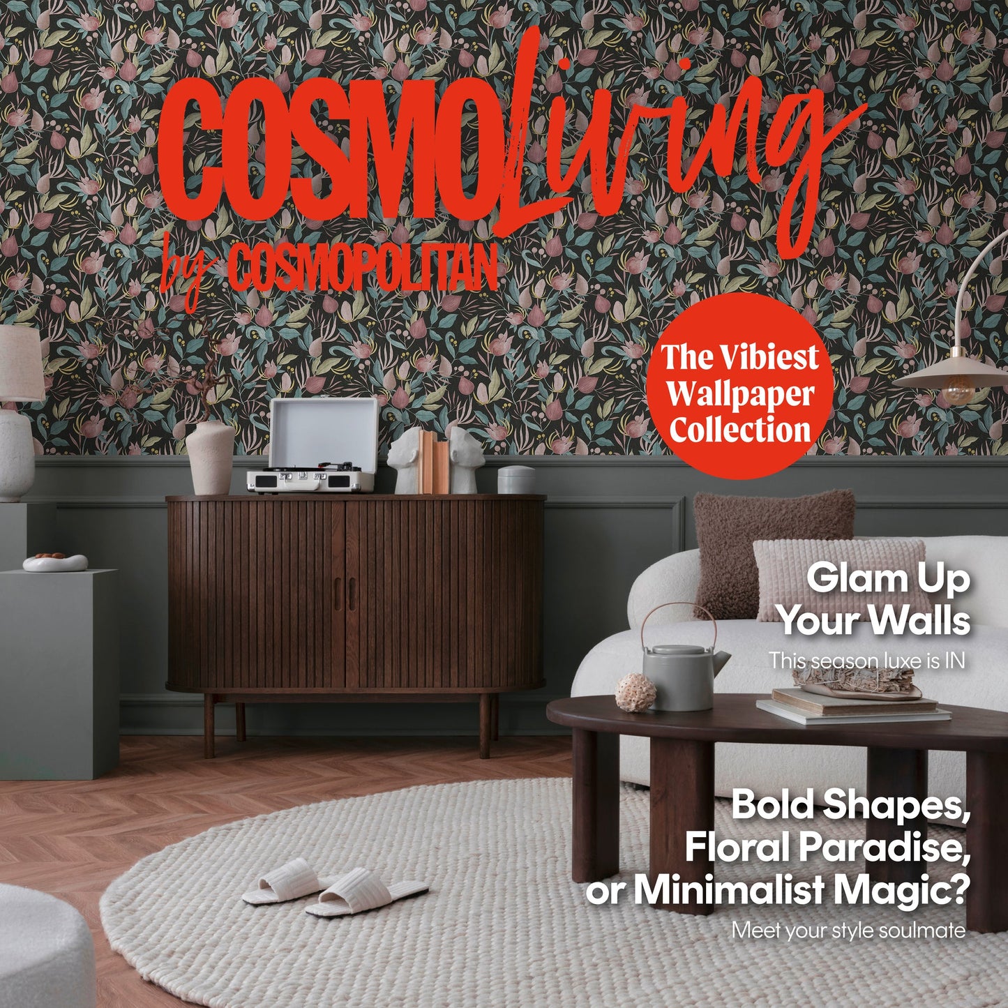 CosmoLiving Still Bloom-Poetry Schwarz 10,05 m x 0,53 m