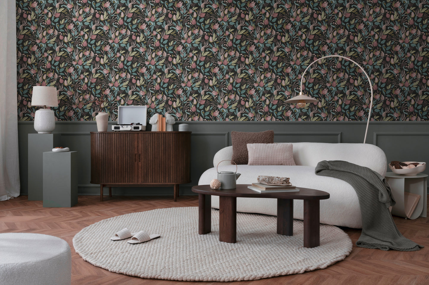 Livingwalls CosmoLiving Still Bloom-Poetry Blüten Schwarz - 10,05 m x 0,53 m