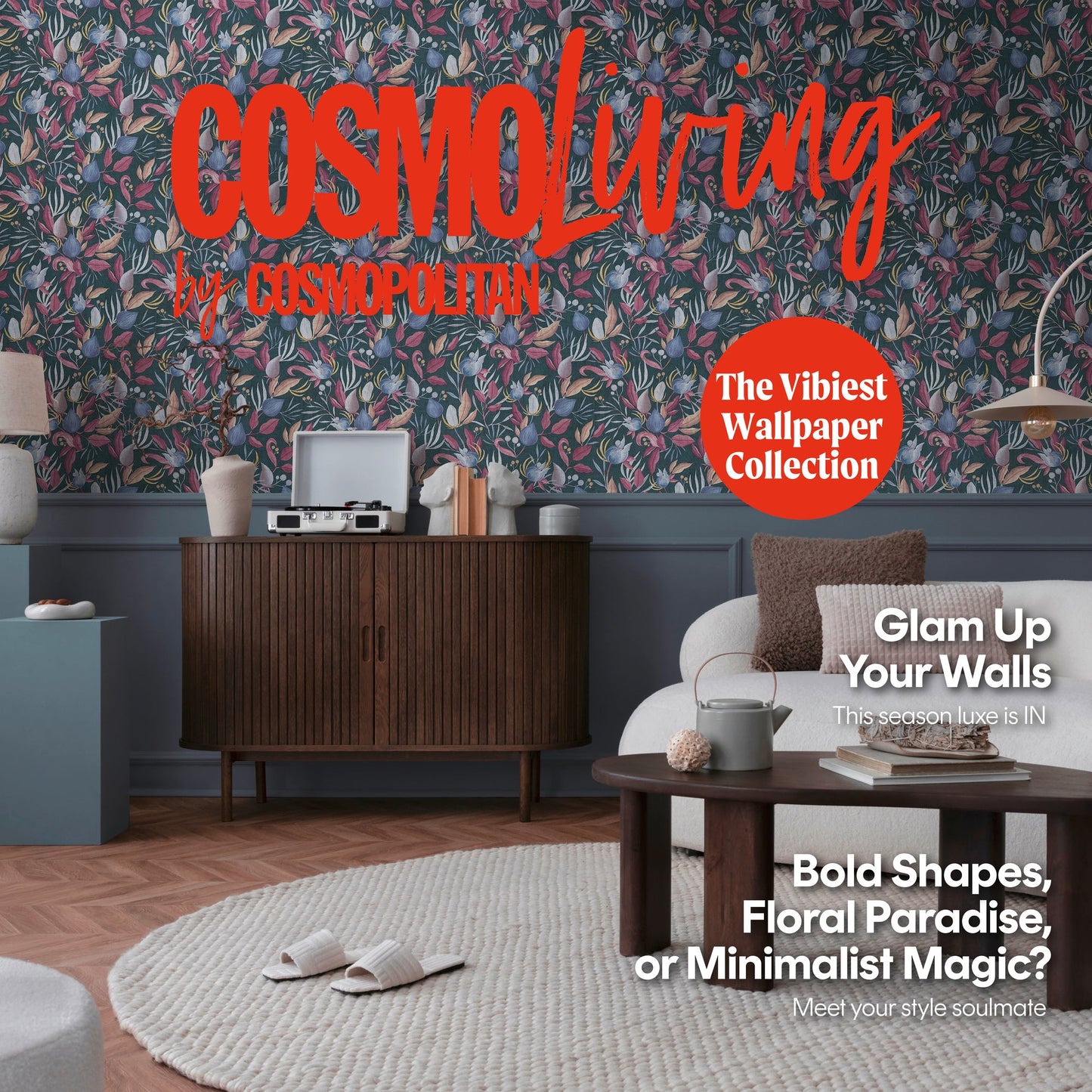 CosmoLiving Still Bloom-Poetry Blau 10,05 m x 0,53 m