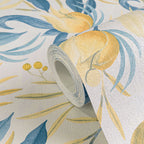 CosmoLiving Still Bloom-Poetry Weiß Blau 10,05 m x 0,53 m