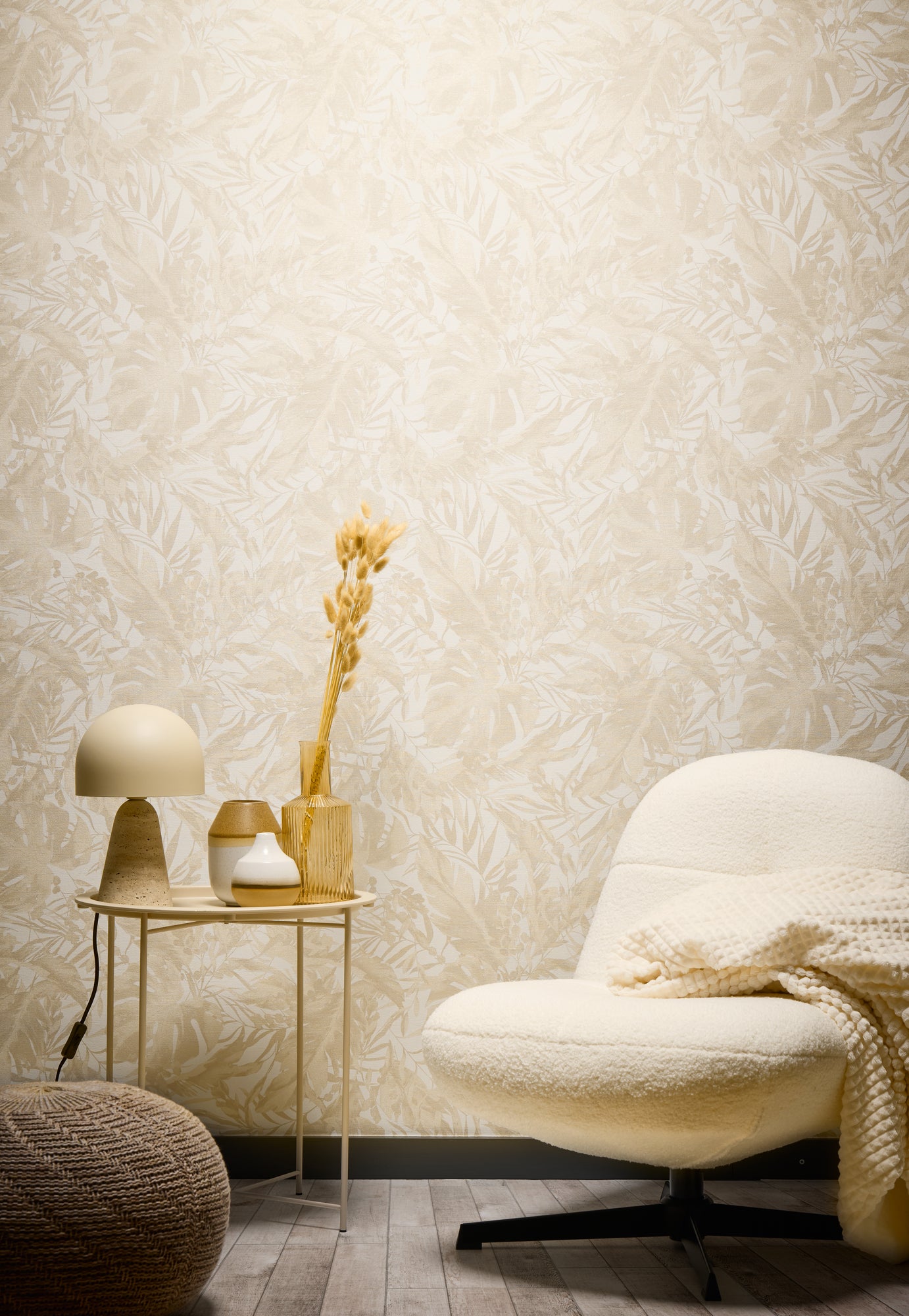 Livingwalls CosmoLiving Earthlines-Balance Botanic Beige - 10,05 m x 0,53 m