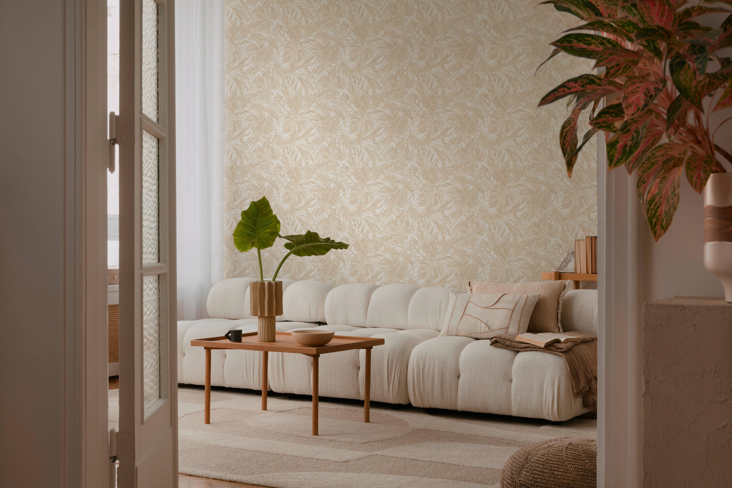Livingwalls CosmoLiving Earthlines-Balance Botanic Beige - 10,05 m x 0,53 m
