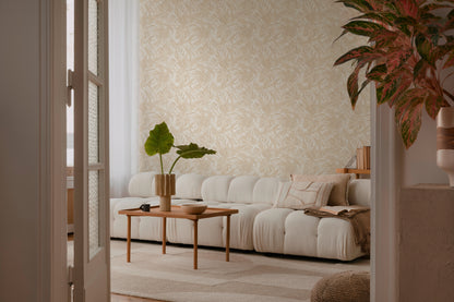 Livingwalls CosmoLiving Earthlines-Balance Botanic Beige - 10,05 m x 0,53 m