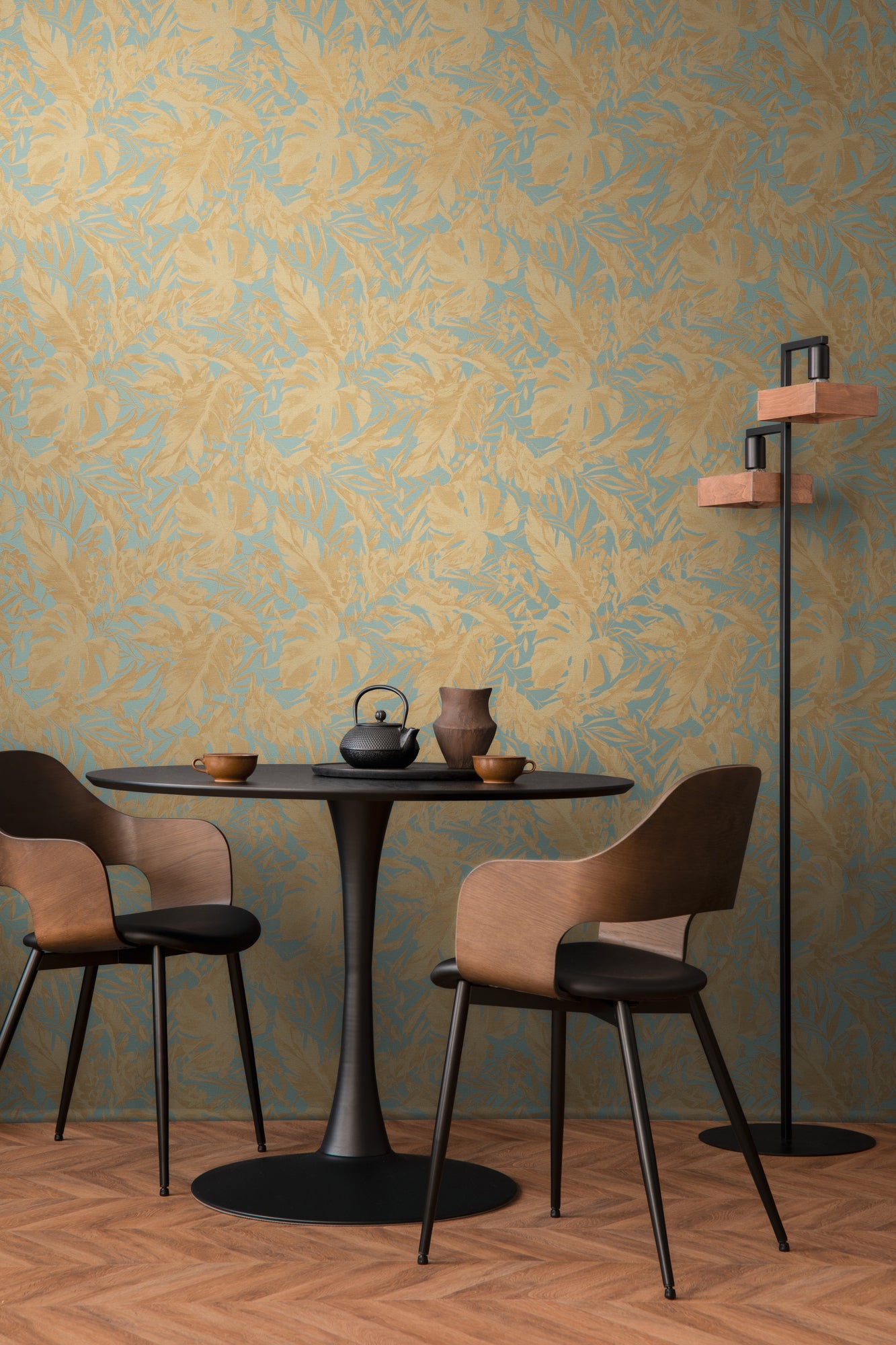 Livingwalls CosmoLiving Earthlines-Balance Botanic Blau - 10,05 m x 0,53 m