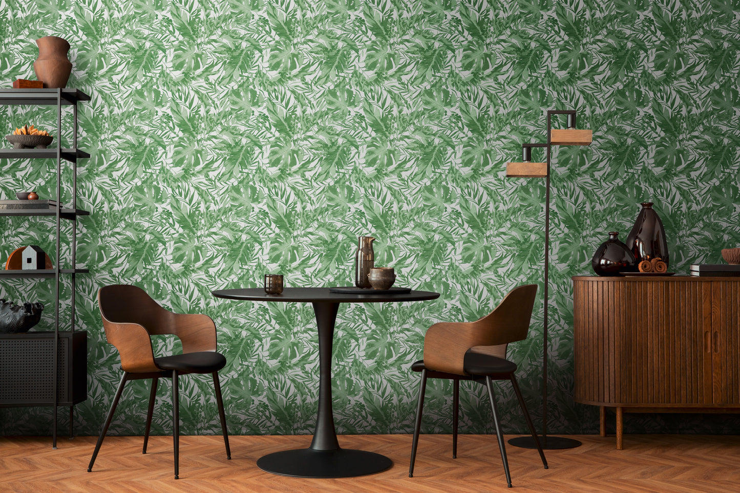 Livingwalls CosmoLiving Earthlines-Balance Botanic Grün - 10,05 m x 0,53 m