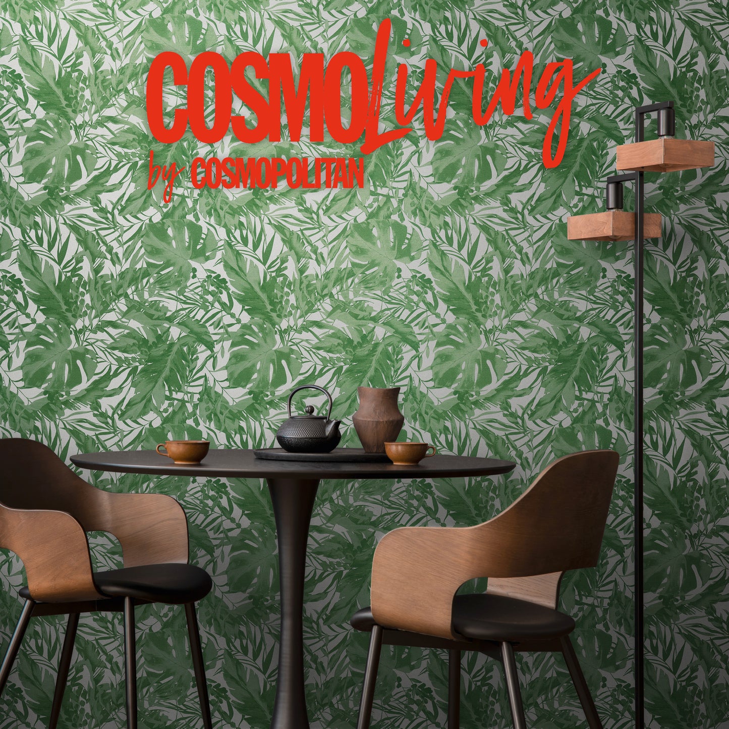 Livingwalls CosmoLiving Earthlines-Balance Botanic Grün - 10,05 m x 0,53 m