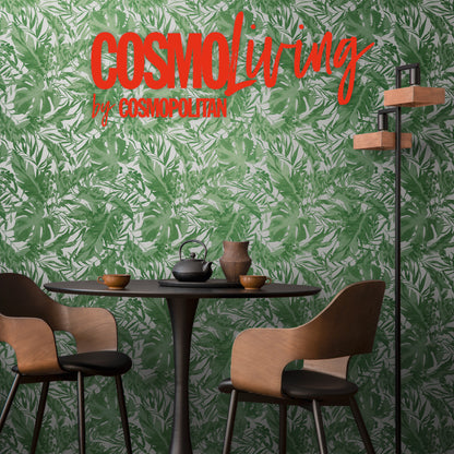 Livingwalls CosmoLiving Earthlines-Balance Botanic Grün - 10,05 m x 0,53 m