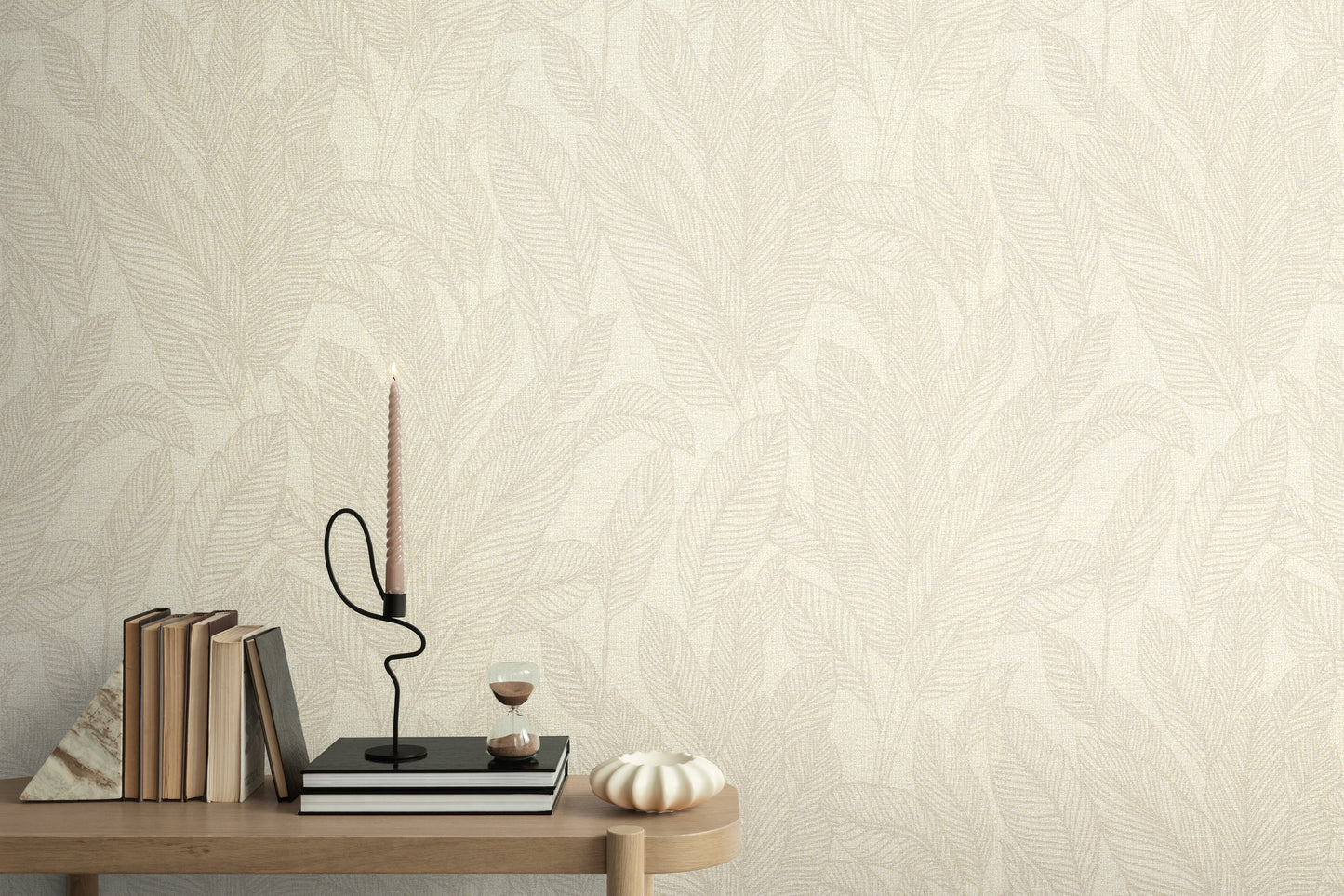 Livingwalls CosmoLiving Golden Fern-Glow Botanic Creme - 10,05 m x 0,53 m